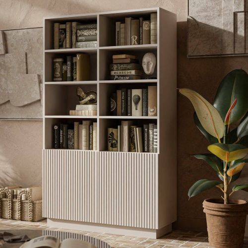Libreria elegante beige 172x100h cm - Miniato