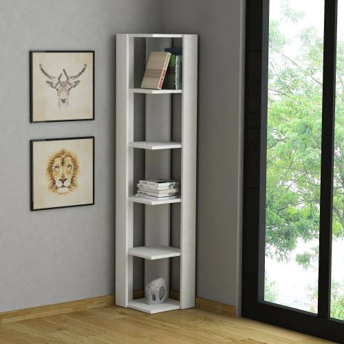 Libreria elegante bianca 34x161h cm - Akash