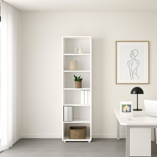 Libreria elegante bianca 47x221h cm - Pabuk