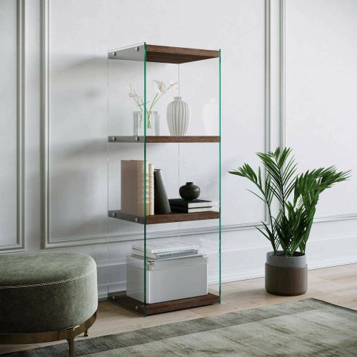 Libreria elegante noce 40x120h cm - Zenobie