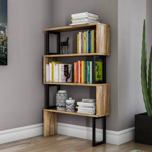 Libreria elegante noce 80x128h cm - Haruto