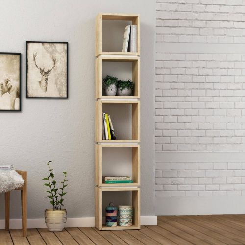 Libreria elegante quercia e bianca 32x167h cm - Tomas