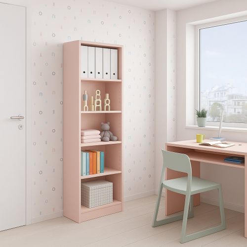 Libreria fissa rosa 52x180h cm - Artico