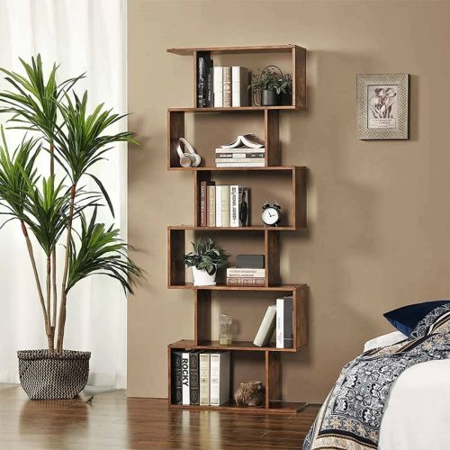 Libreria Lucio, Mobile con ripiani, Biblioteca da ufficio, 100% Made in Italy, cm 80x25h192, Acero