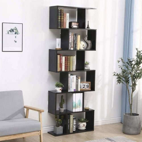 Libreria Lucio, Mobile con ripiani, Biblioteca da ufficio, 100% Made in Italy, cm 80x25h192, Ardesia