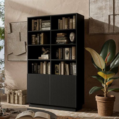 Libreria Miniato, 172x40 h100 cm, Nero