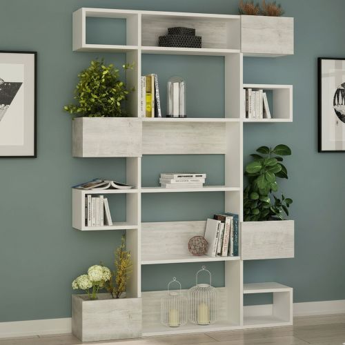 Libreria moderna bianca 120x171h cm - Sally