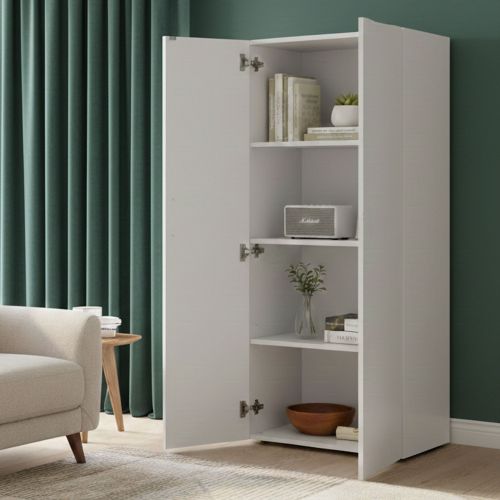 Libreria moderna bianca 70x140h cm - Donatella