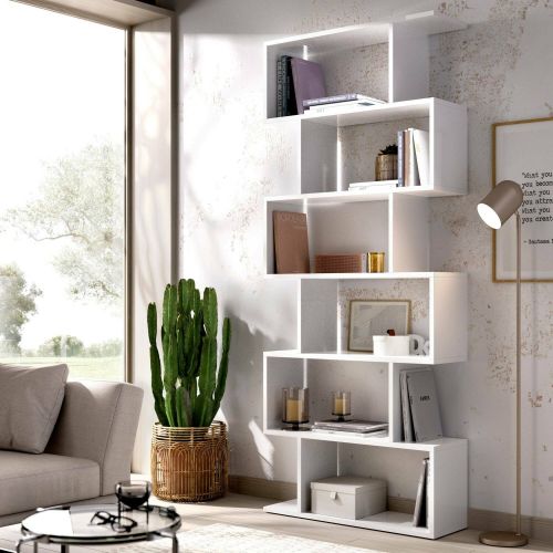 Libreria moderna bianca lucida 80x190h cm - As
