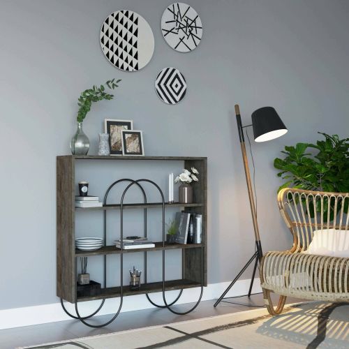 Libreria moderna marrone 96x99h cm - Otis