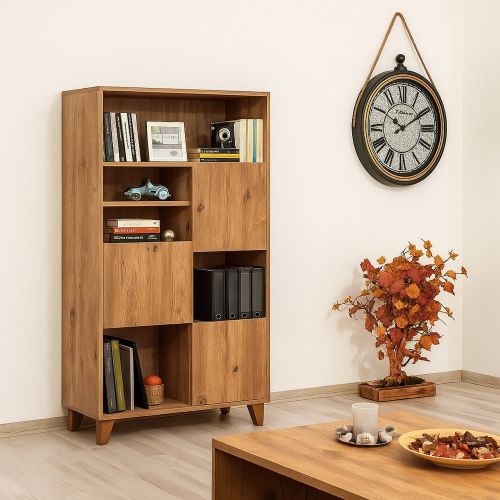 Libreria moderna quercia 80x155h cm - Yasmin