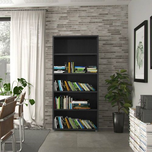 Libreria salvaspazio nera 89x186h cm - Apice