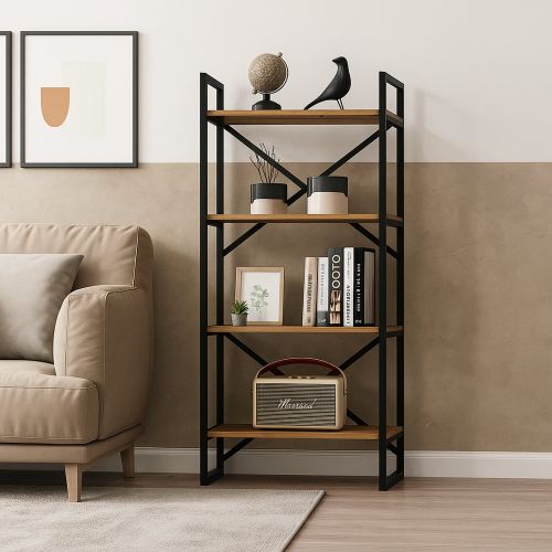 Libreria salvaspazio quercia 58x138h cm - Allium