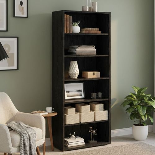 Libreria verticale nera 89x221h cm - Armon