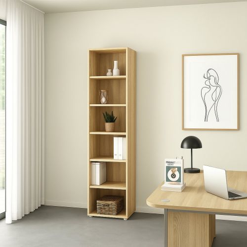 Libreria verticale quercia 47x221h cm - Pabuk