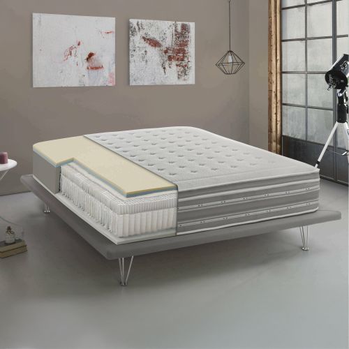 Materasso appoggio uniforme matrimoniale 160x190 in Memory Foam sfoderabile - Anka