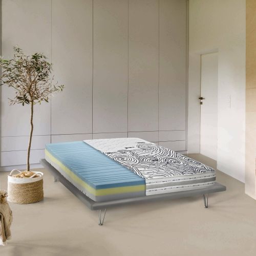 Materasso comfort antiacaro matrimoniale 160x200 in Memory Foam sfoderabile - Tirane