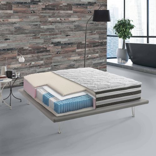 Materasso ipoallergenico piazza e mezza 120x190 in Memory Foam sfoderabile - Cesarina