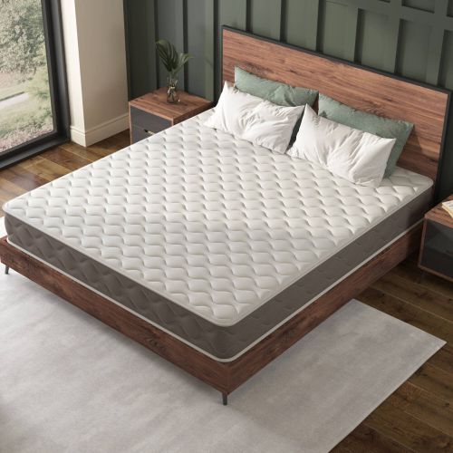 Materasso Singolo Bianco Grado Rigidità 6.5-10 Misura Rete Compatibile 90x190 cm 190x90x21h cm, Singolo Made in Italy - Gaggiano