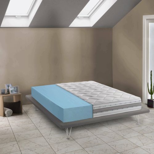Materasso singolo Sophie, Materasso sfoderabile in Memory Foam e Waterfoam, 100% Made in Italy, Anti acaro e Anallergico, Cm 80x200h21