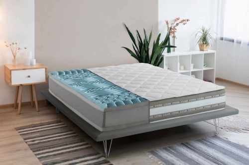 Materasso singolo Ursula, Materasso in Memory Foam e Gel a 9 zone differenziate, 100% Made in Italy, Anti acaro e Anallergico, Cm 90x190h27