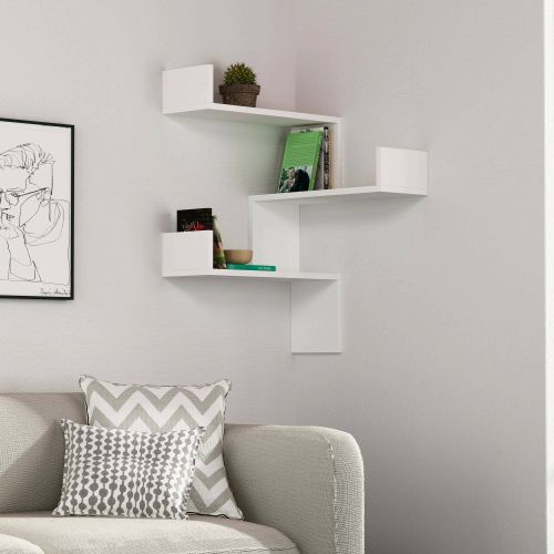 Mensola ad angolo 60x60cm bianca - Edna