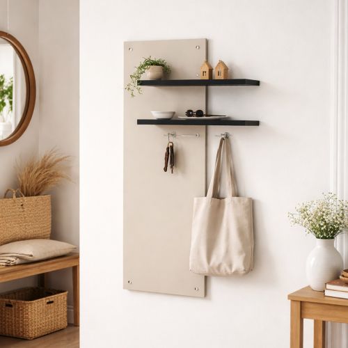 Mensola Beige 2 Ripiani Portata Ripiani 5 85x15x138h cm, - Ceriale