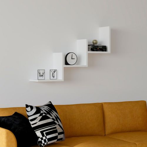 Mensola Bianco 3 Ripiani 90x20x60h cm, - Solesino