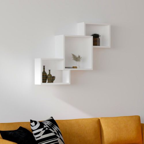 Mensola Bianco 3 Ripiani 98x20x72h cm, - Malgrate