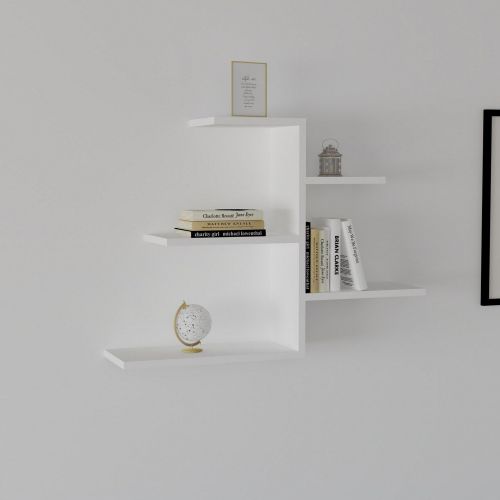 Mensola Bianco 5 Ripiani 82x20x48h cm, - Vizze