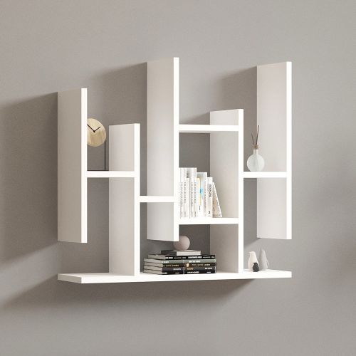 Mensola Bianco 6 Ripiani 70x20x69h cm, - Riva