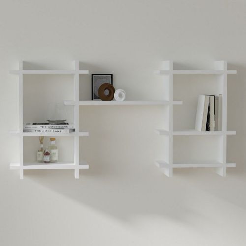Mensola Bianco 7 Ripiani 116x20x60h cm, - Carrosio