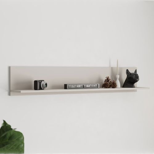 Mensola Bianco Crema un Ripiano Sfumatura Colore Struttura Crema 138x20x24h cm, - Rasun