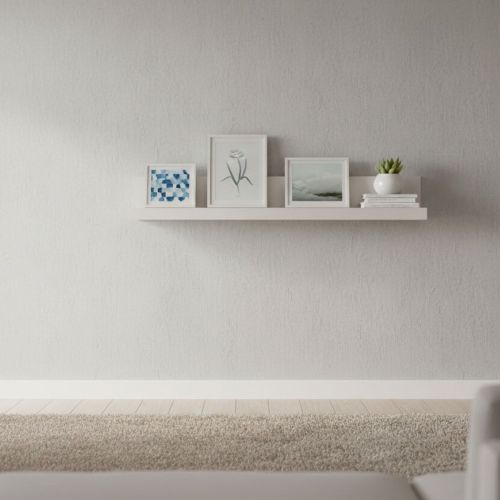 Mensola Bianco un Ripiano 137.5x19.5x24h cm, Portata Ripiani 5 - Vazzano