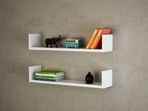 Mensola Ismene, Scaffale, Ripiano a muro, Scaffalatura multiuso, 63x15 h15 cm, Bianco