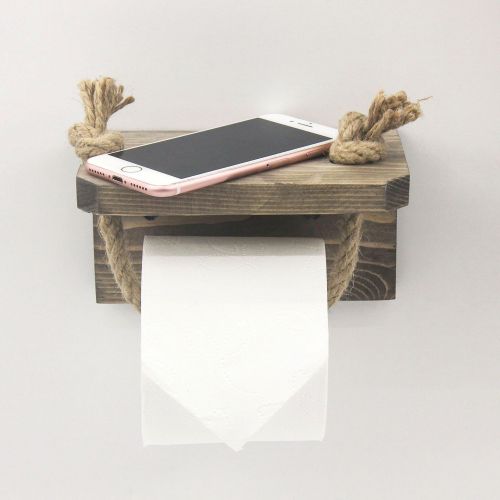 Mensola Marrone Naturale un Ripiano in Legno di Abete, Fatto a Mano 17x10x10h cm, Portata Ripiani 7 - Gattico