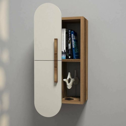 Mensola muro 22x35cm noce e crema - Nesat