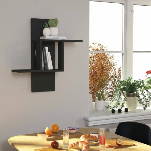 Mensola parete 20x64cm antracite - Lozen