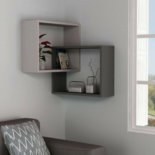 Mensola parete 60x68cm beige e antracite - Fiandra
