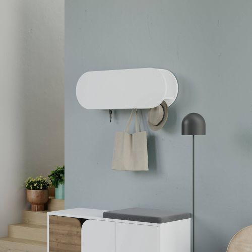 Mobile appendiabiti 84x28h cm 6 posti bianco - Terry
