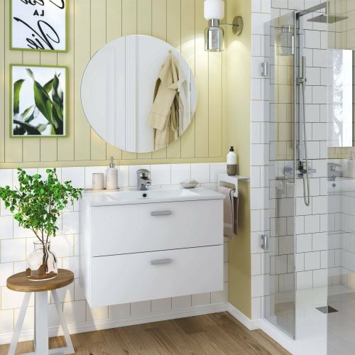 Mobile bagno 2 cassetti 70x45x50h cm bianco lucido - Tico
