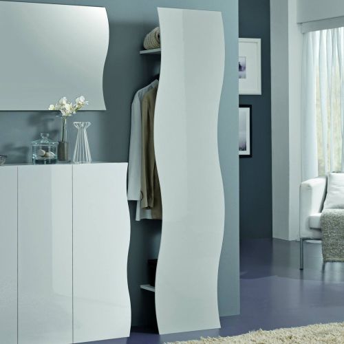 Mobile da ingresso a muro bianco lucido 40x186h cm - Alilia