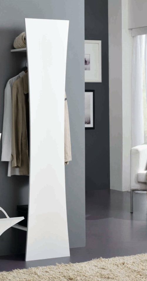 Mobile da ingresso da parete bianco lucido 40x186h cm - Anisinabe