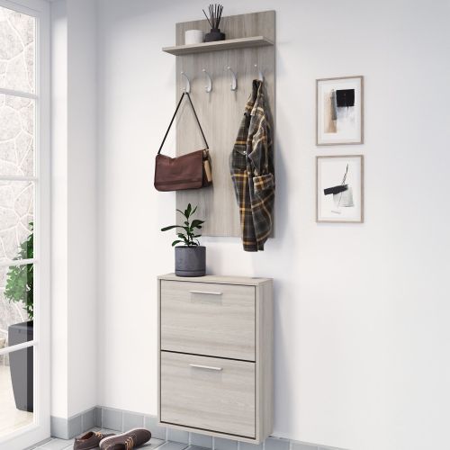 Mobile da Ingresso Marrone Olmo Appendiabiti Apertura a Ribalta 54x28x181h cm, 2 Ante - Sestola