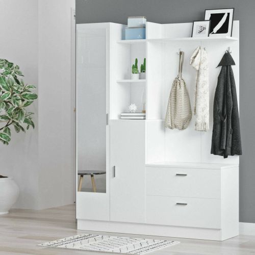 Mobile ingresso appendiabiti bianco 140x181h cm - Anumali