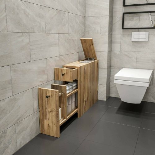 Mobile lavabo 2 cassetti 20x60x55h cm quercia - Isidora