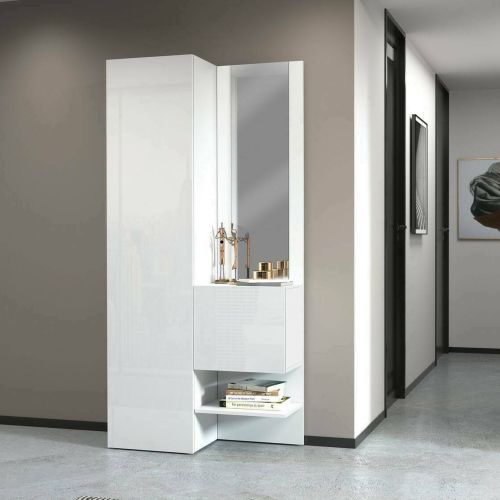 Mobile per ingresso 2 ante bianco 90x190h cm - Bauladu