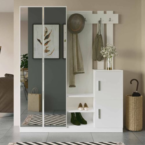 Mobile per ingresso grande 3 ante bianco 147x179h cm - Hene