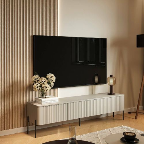 Mobile porta TV Brembana, 190x40 h50 cm, Beige