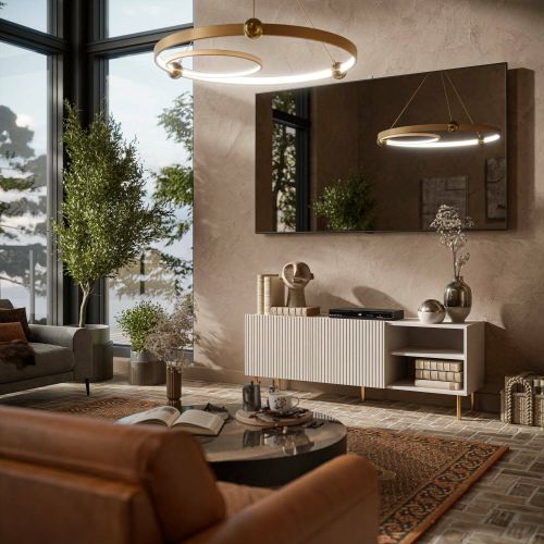 Mobile porta TV Magnano, 150x42 h52 cm, Beige